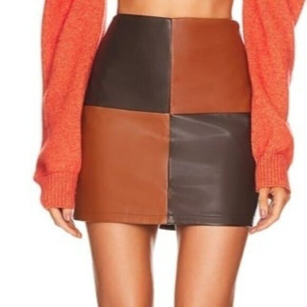 Superdown Mona Mini Skirt - Brown Multi